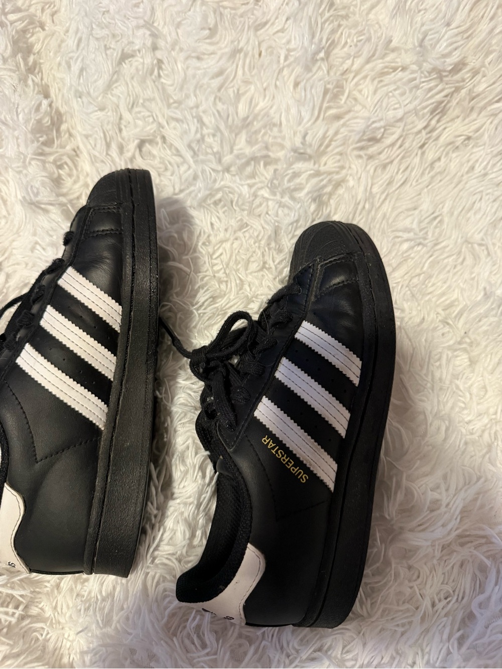 adidas Black and White Kids Sneakers with Three Stripes
